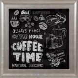COFFEE TIME FRAMED CANVAS 30x30cm