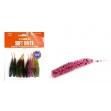 FLADEN SOFTBAITS ASSORTED RIBBED STRAW TAIL GRUBS 65MM 1.34G 10PK